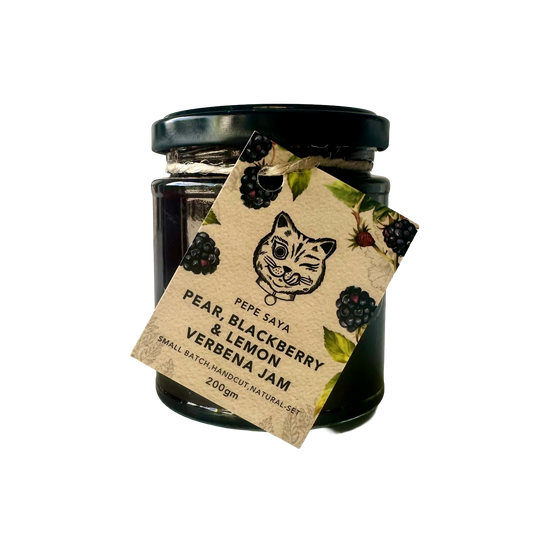 Blackberry pear & lemon verbena jam 200gm