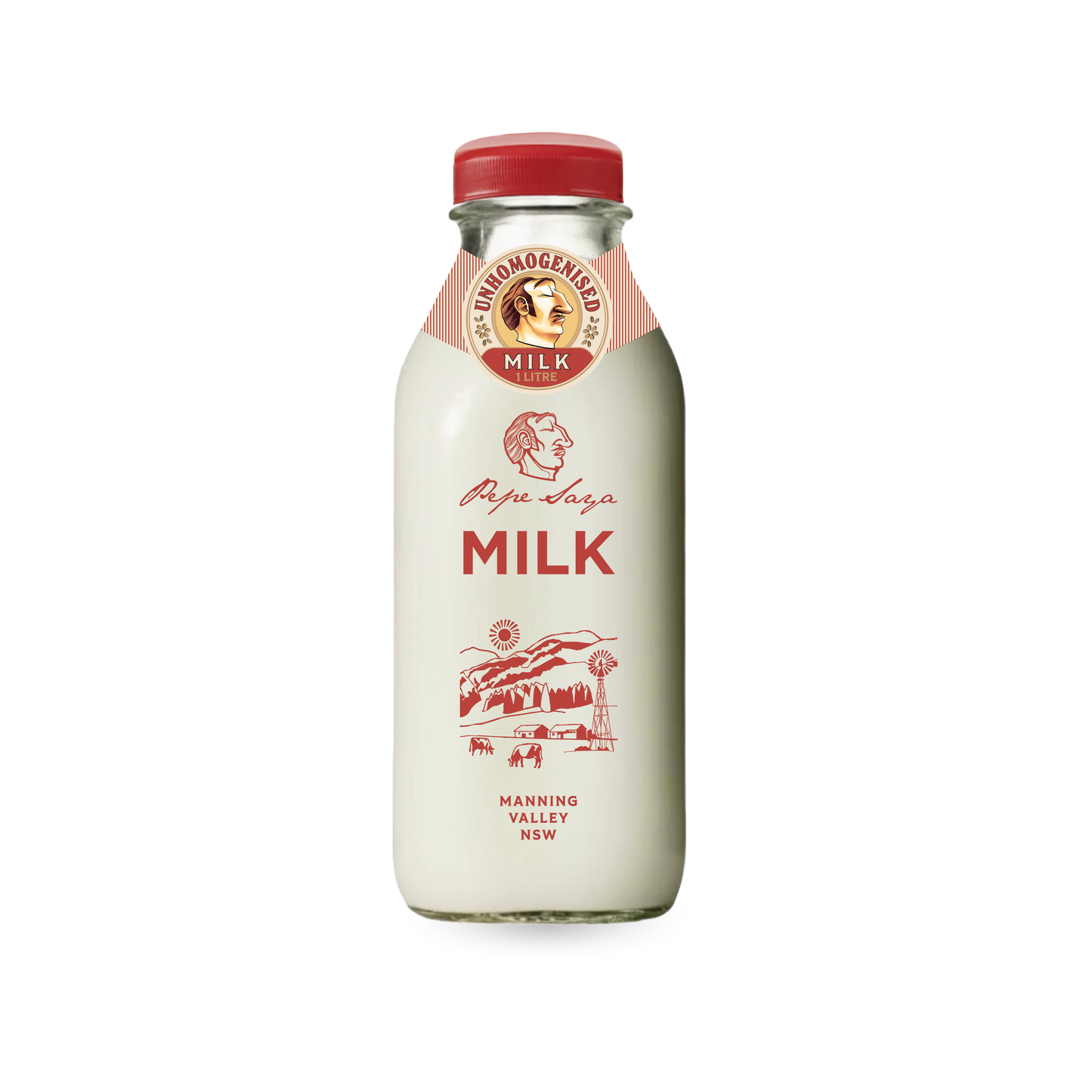 Unhomogenised Milk 1L (reusable glass bottle)