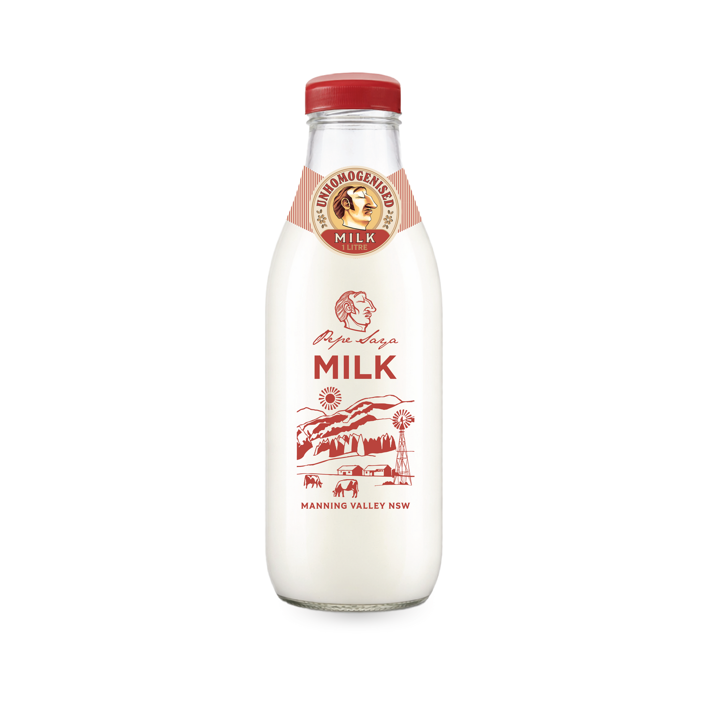 Unhomogenised Milk 1L (reusable glass bottle)